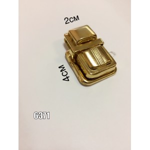 Замок для сумки, портфеля арт.6371(3511) штампованный супф. золото С